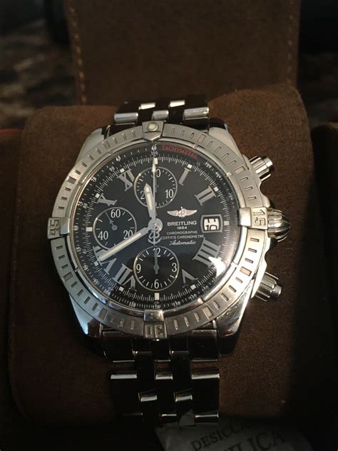 breitling 1884 chronographe certifie chronometre etanche 300m b13356|breitling 1884 chronograph stainless.